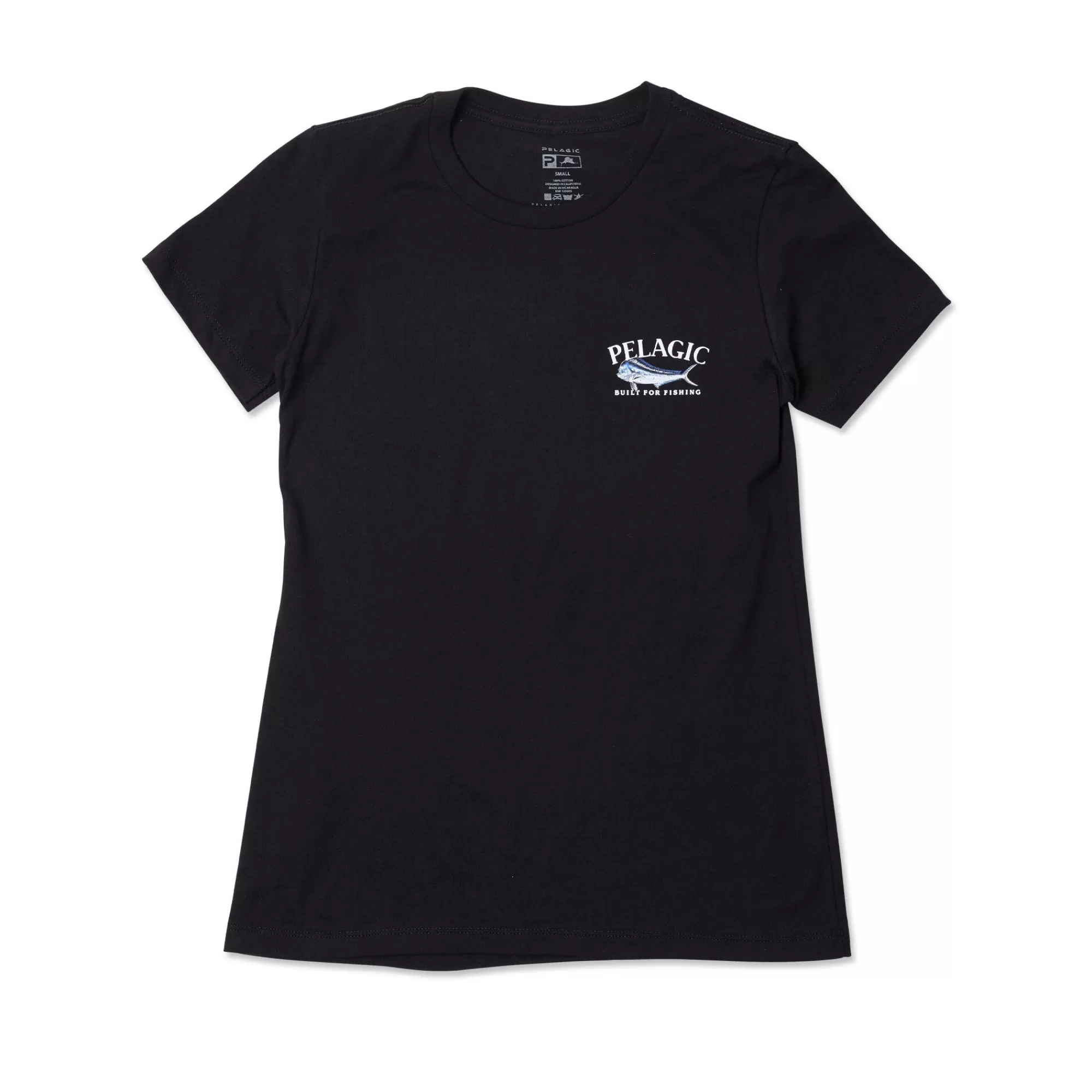 Pelagic T-Shirts & Tank Tops>Ws Dolphin Fish Black