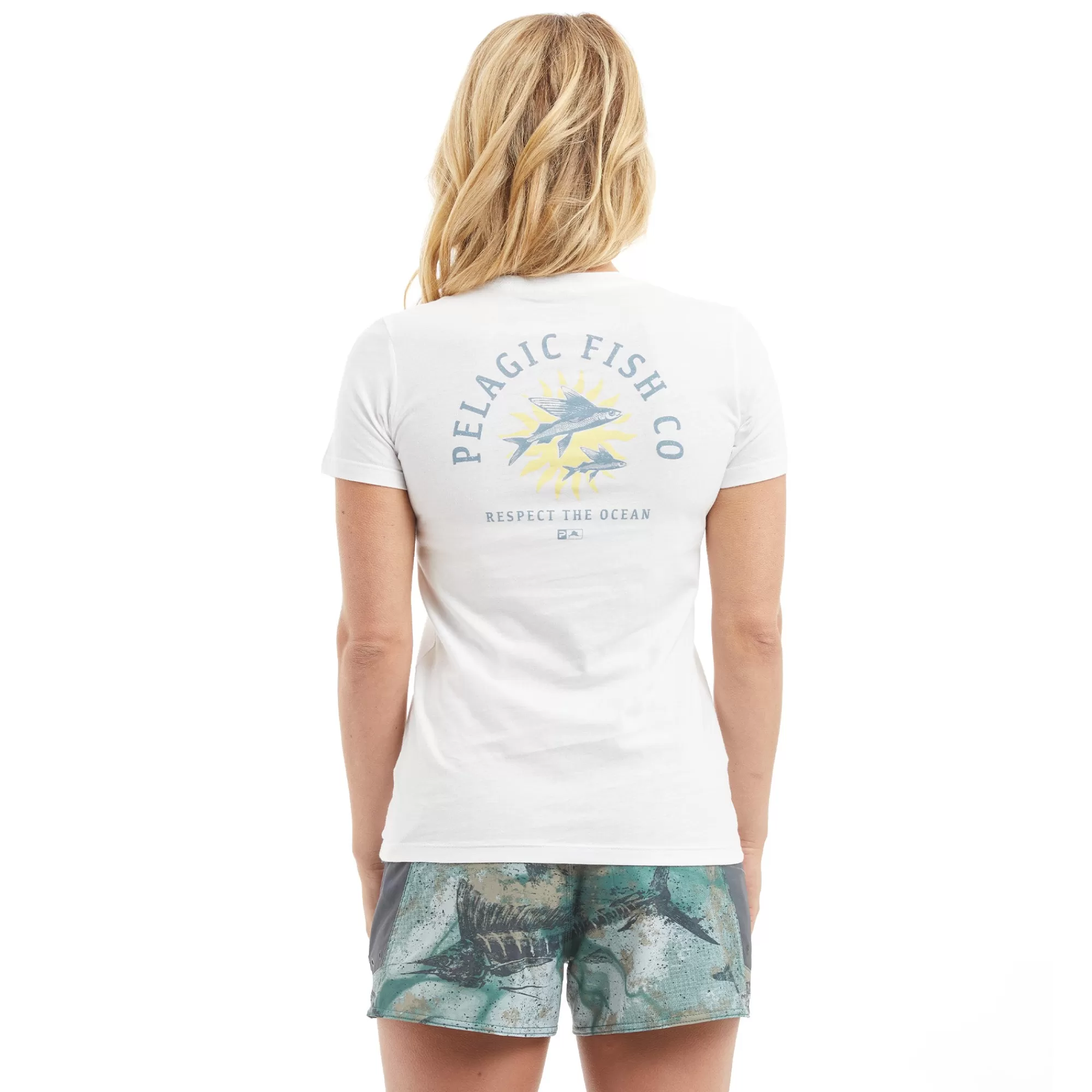 Pelagic T-Shirts & Tank Tops>Ws El Sol White