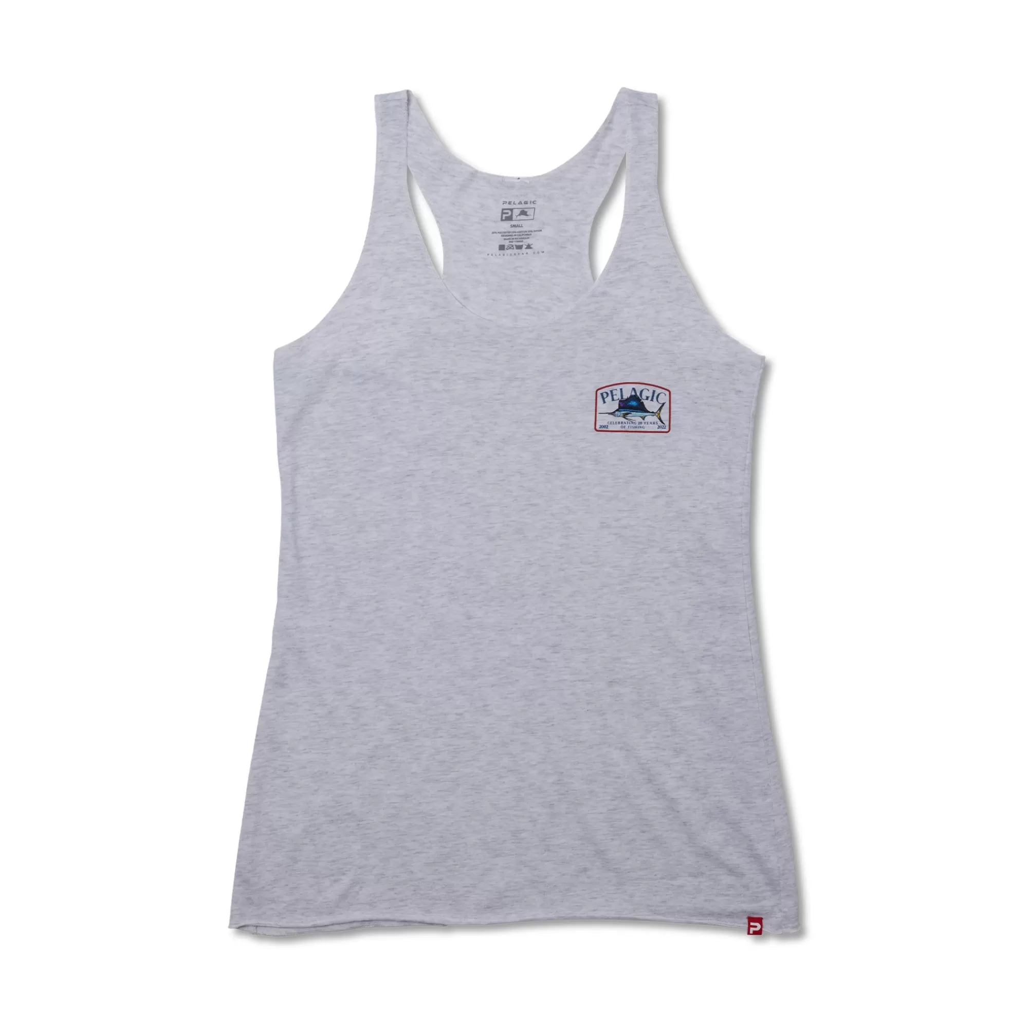 Pelagic T-Shirts & Tank Tops>Ws Game Fish Sailfish Heather White