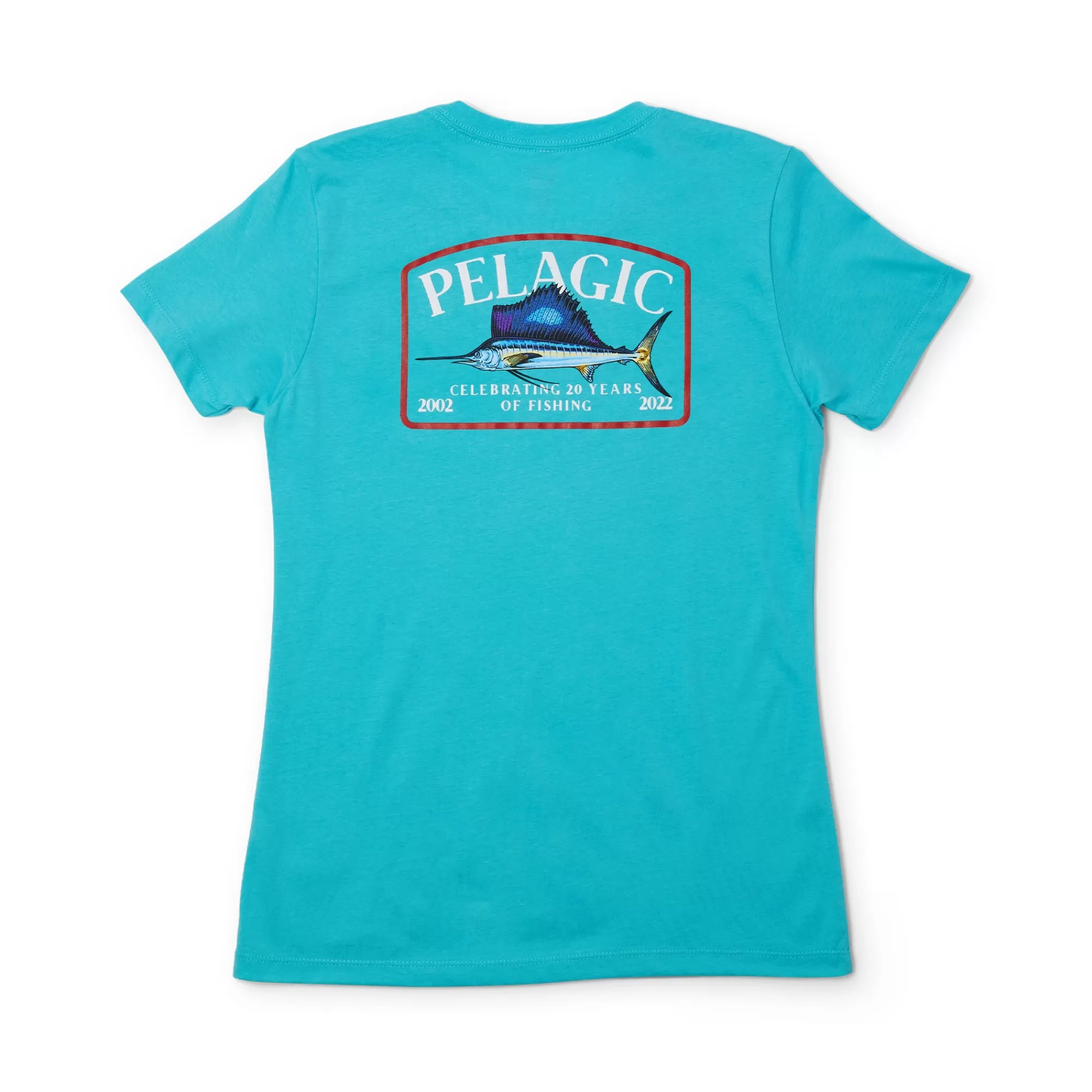 Pelagic T-Shirts & Tank Tops>Ws Game Fish Sailfish Light Blue