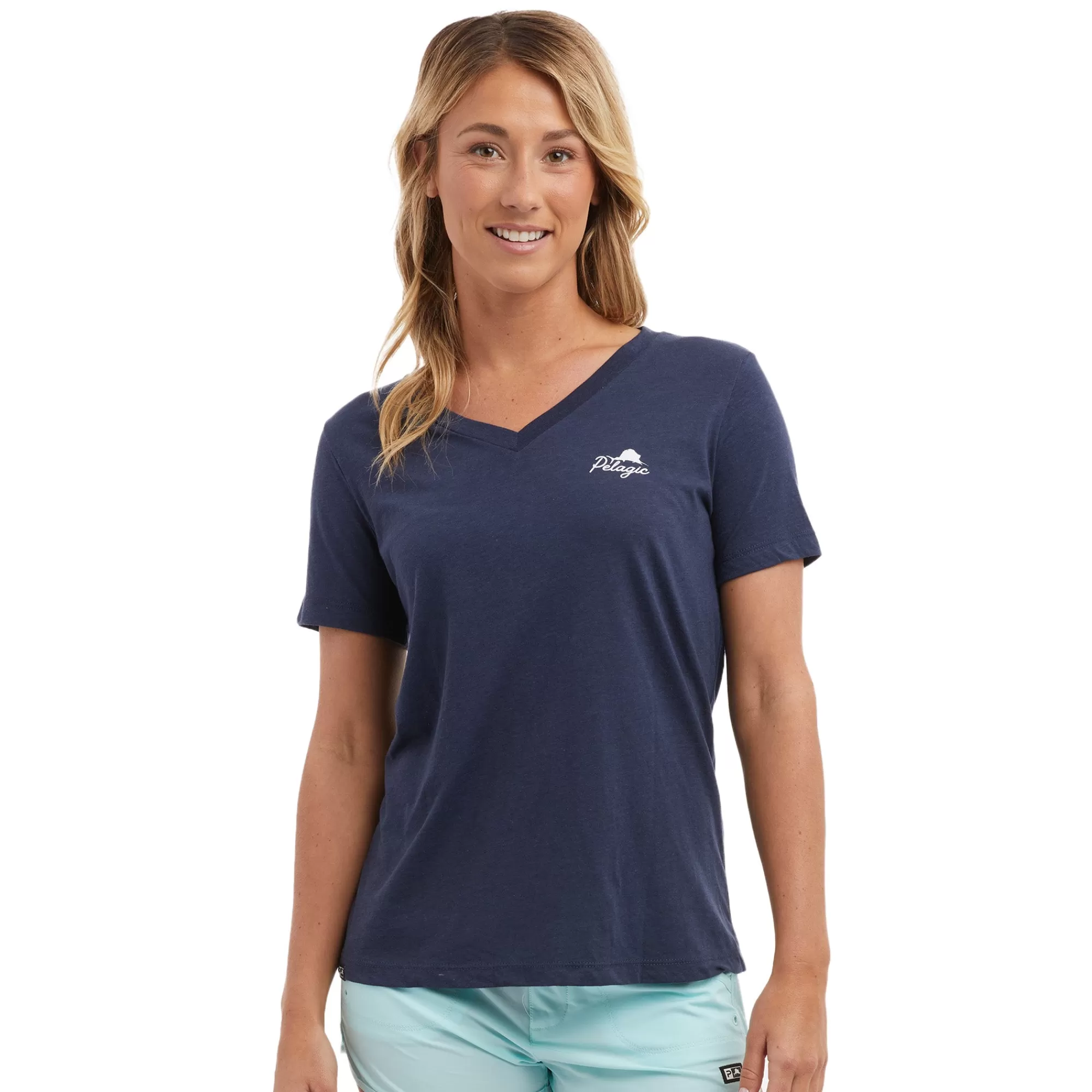 Pelagic T-Shirts & Tank Tops>Ws Goione Marlin Navy