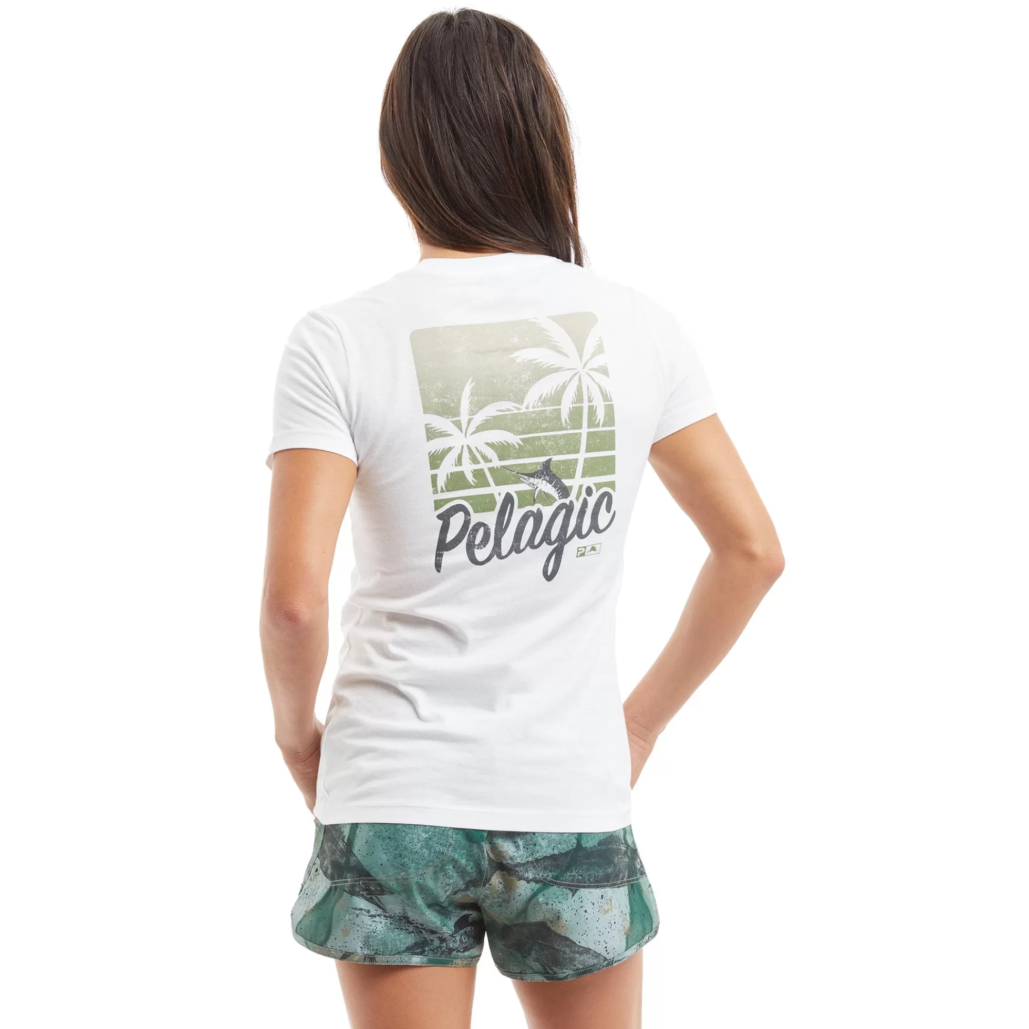 Pelagic T-Shirts & Tank Tops>Ws Island Time White