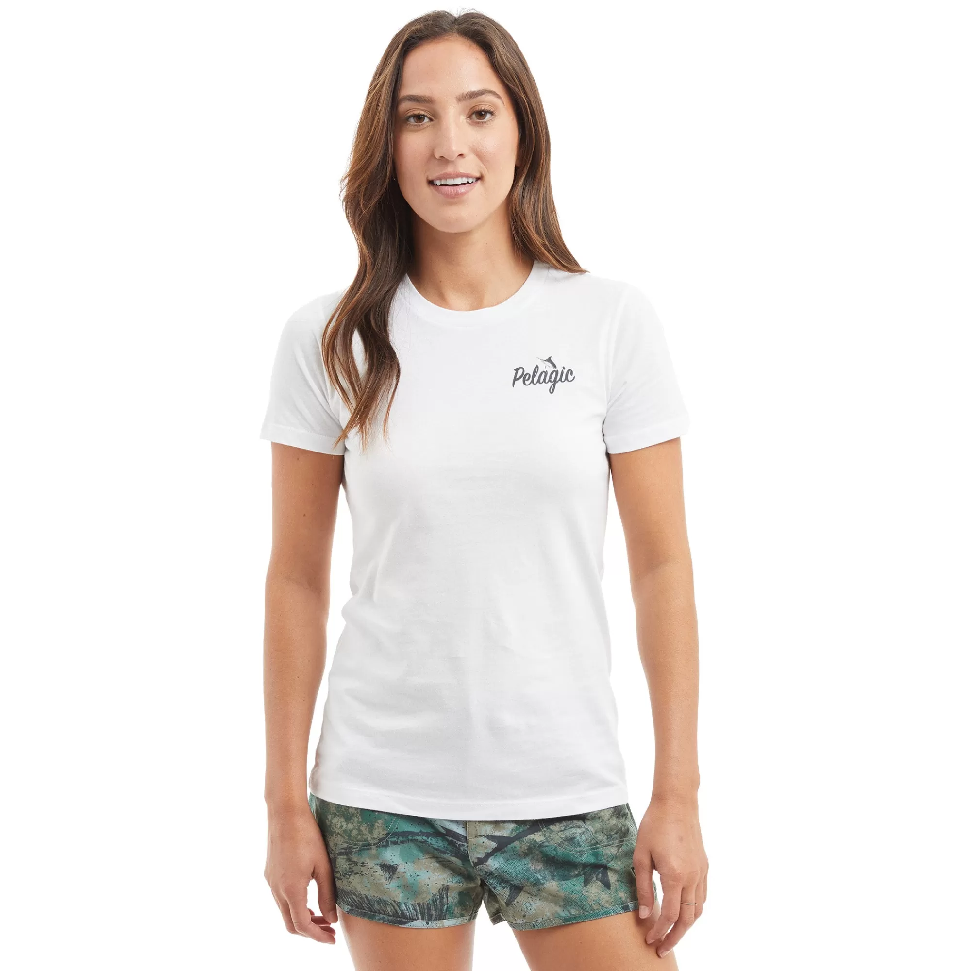 Pelagic T-Shirts & Tank Tops>Ws Island Time White