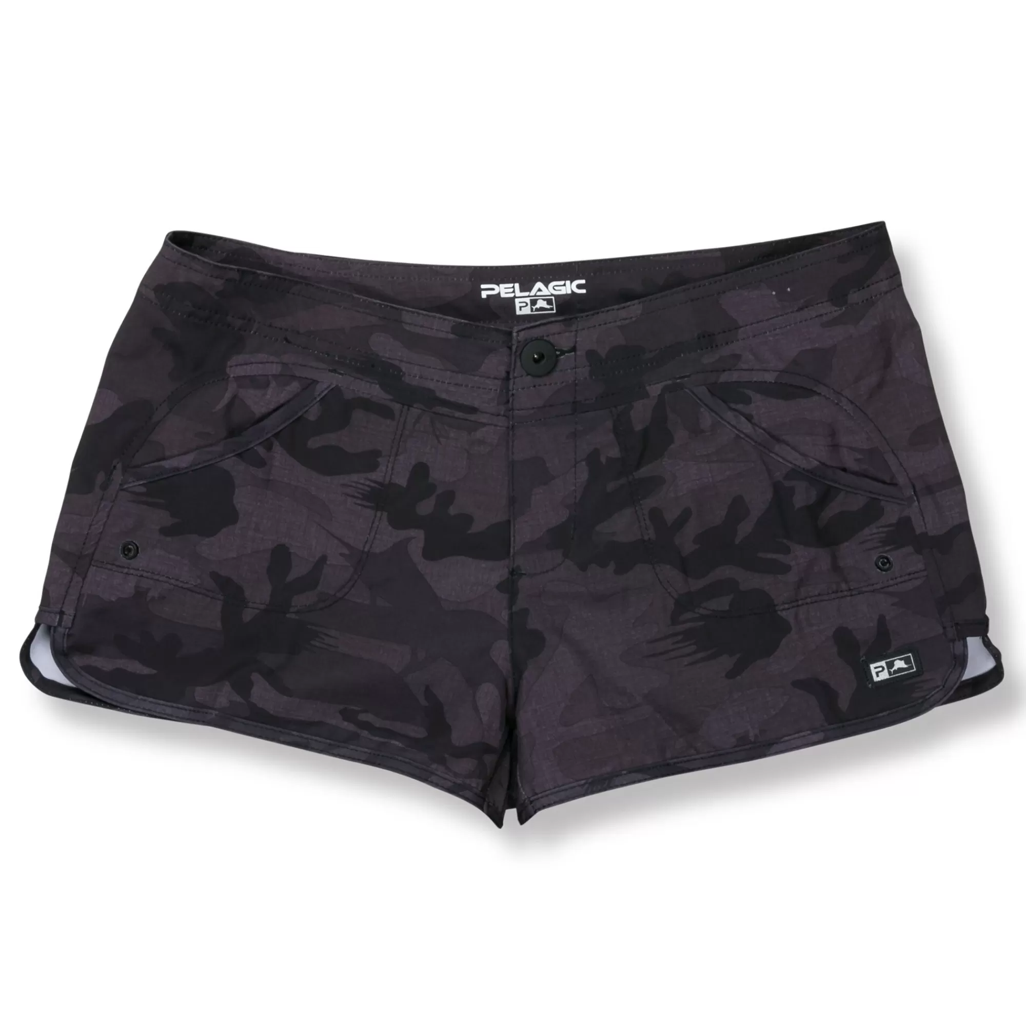 Pelagic Fishing Shorts>Ws Moana Fish Camo Black