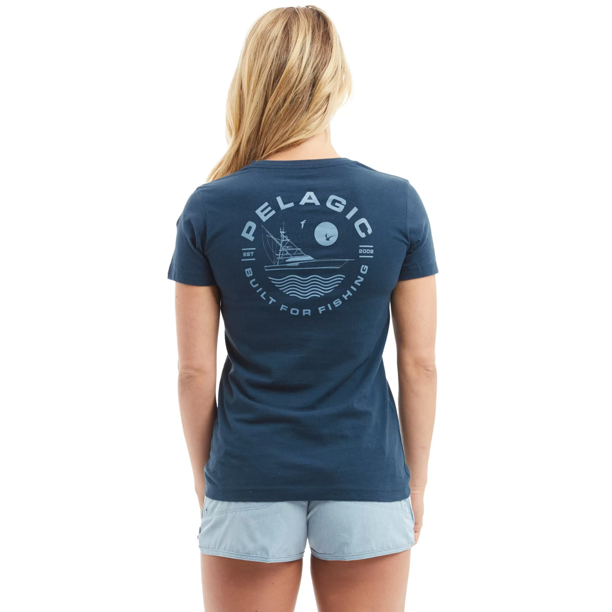 Pelagic T-Shirts & Tank Tops>Ws Quest Smokey Blue