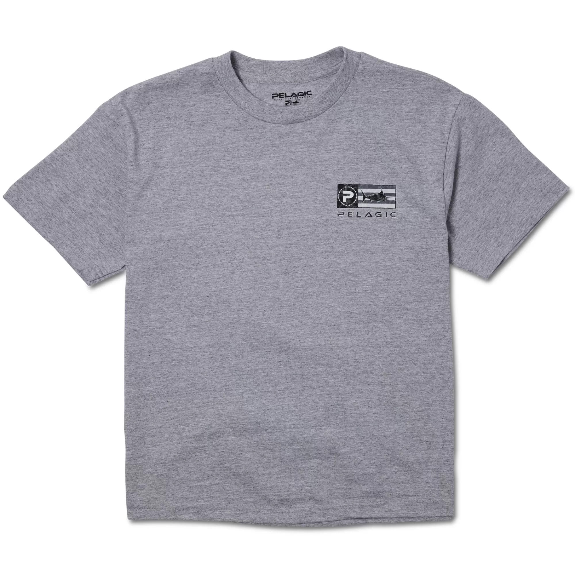 Pelagic T-Shirts>Youth Americamo Icon Heather Grey