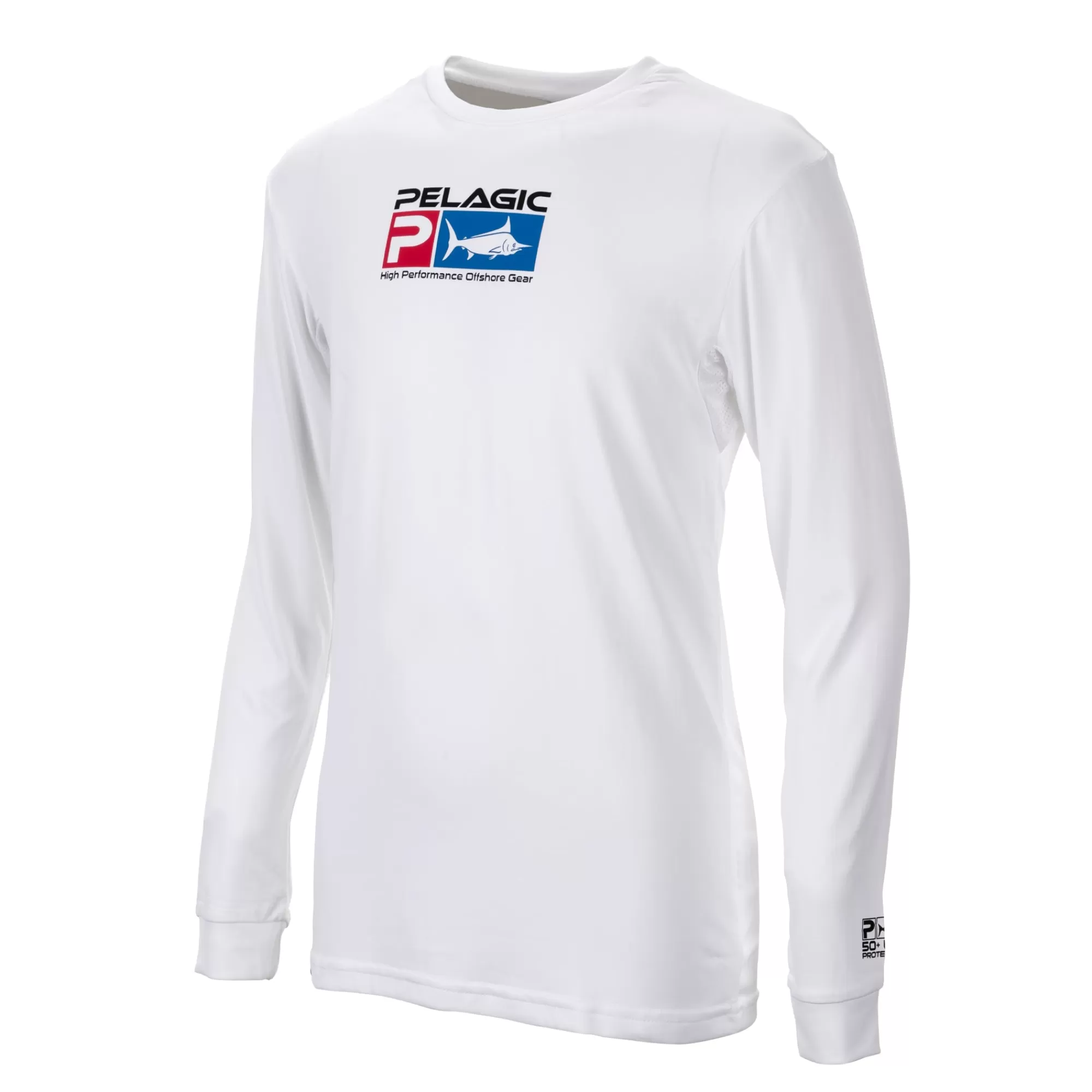 Pelagic Fishing Shirts>Youth Aquatek Deluxe White