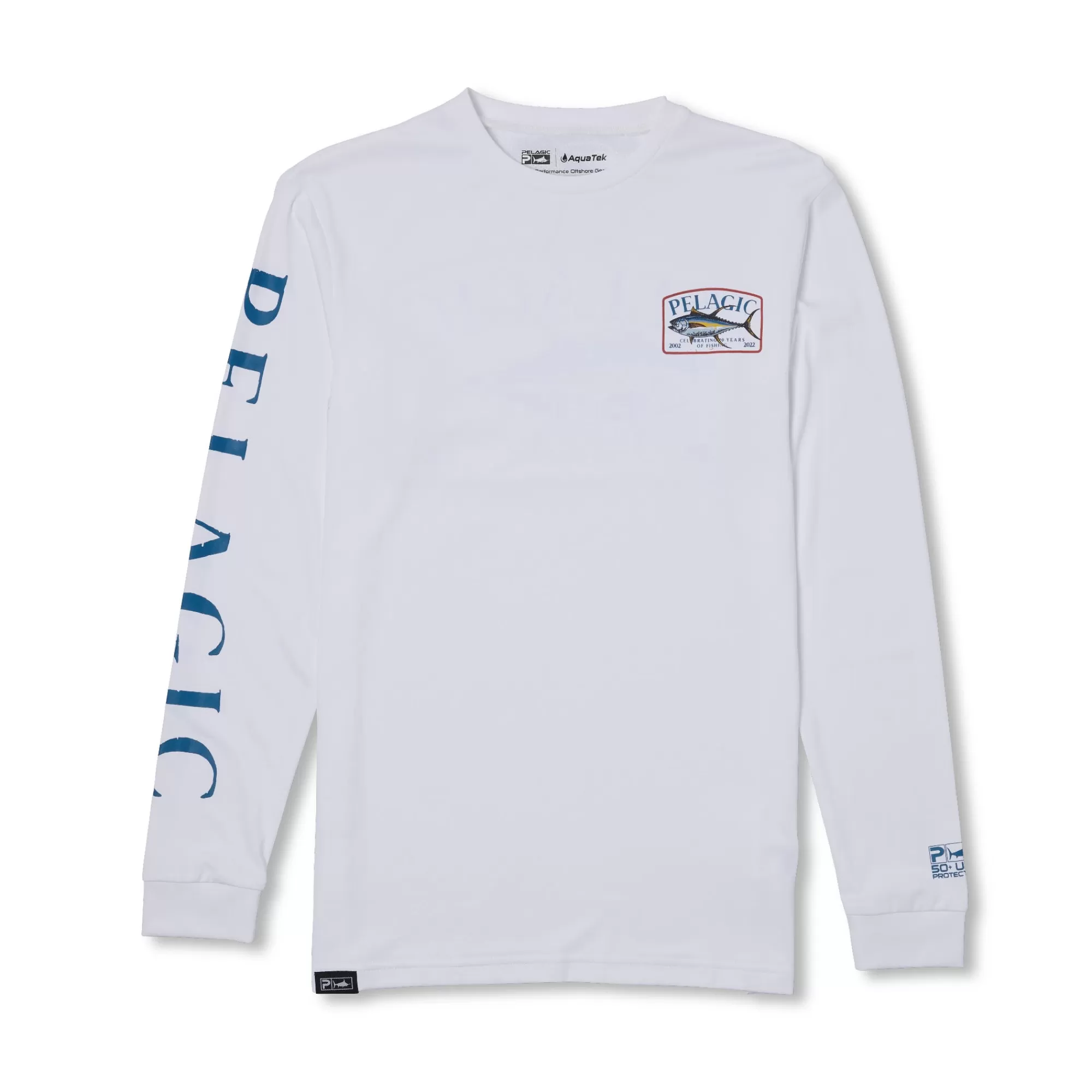 Pelagic Fishing Shirts>Youth Aquatek Game Fish Tuna White