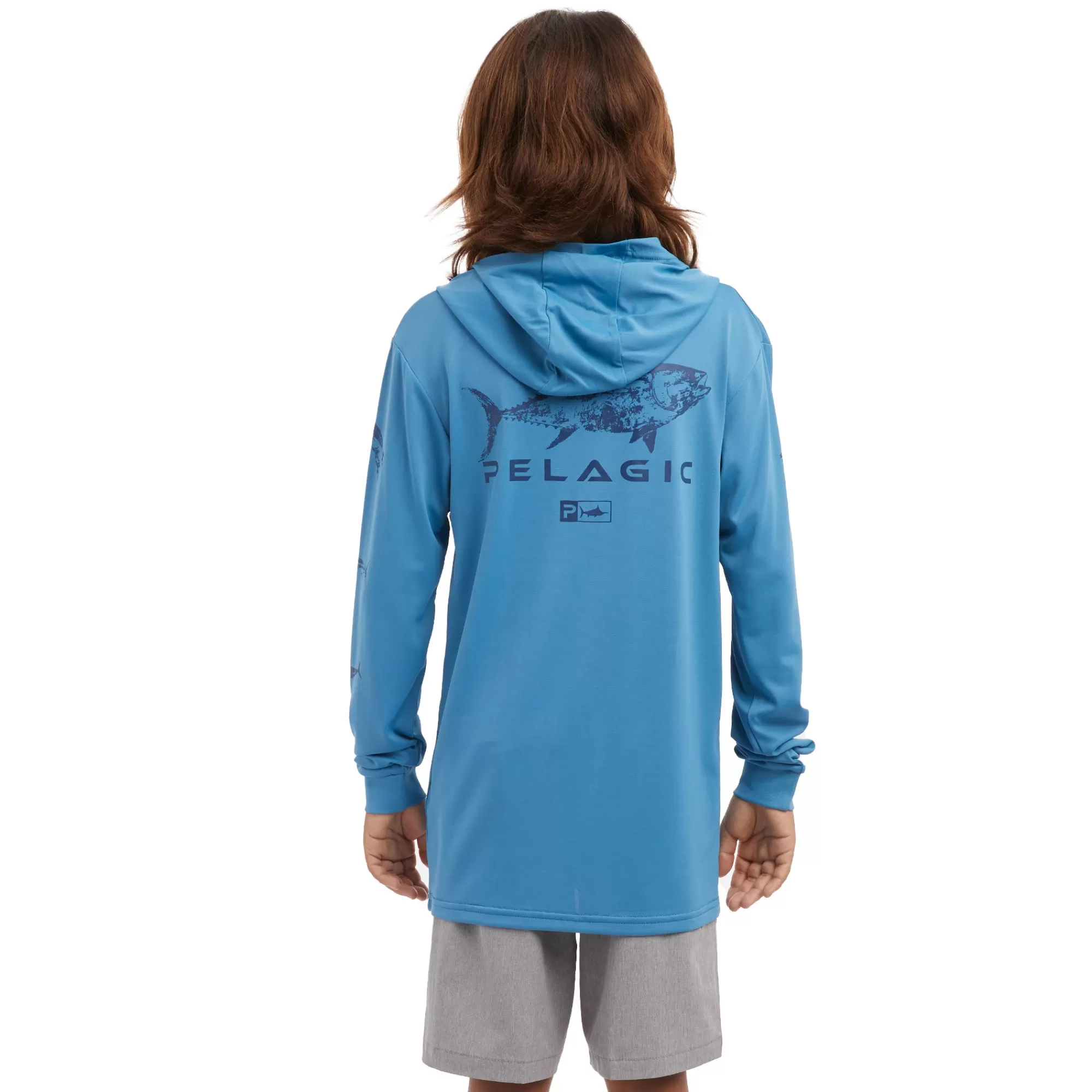 Pelagic Fishing Shirts>Youth Aquatek Gyotaku Ocean