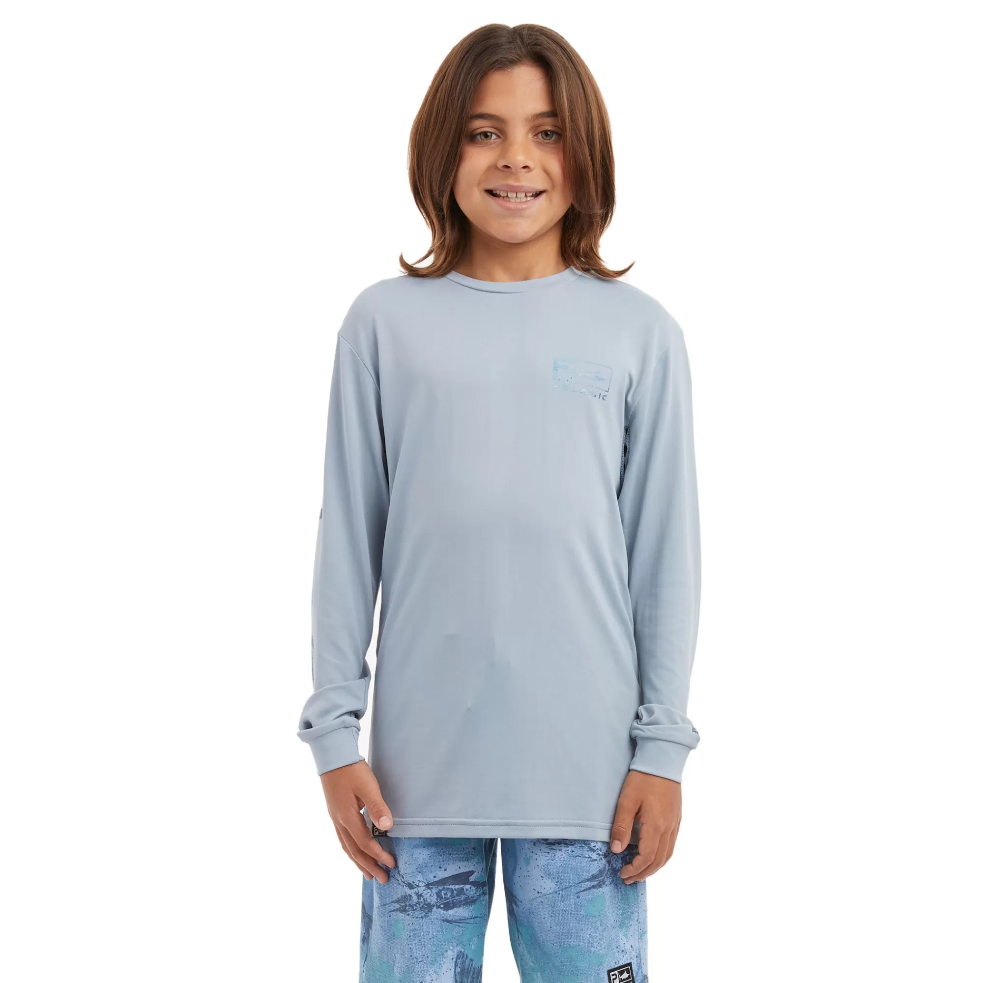 Pelagic Fishing Shirts>Youth Aquatek Icon Slate