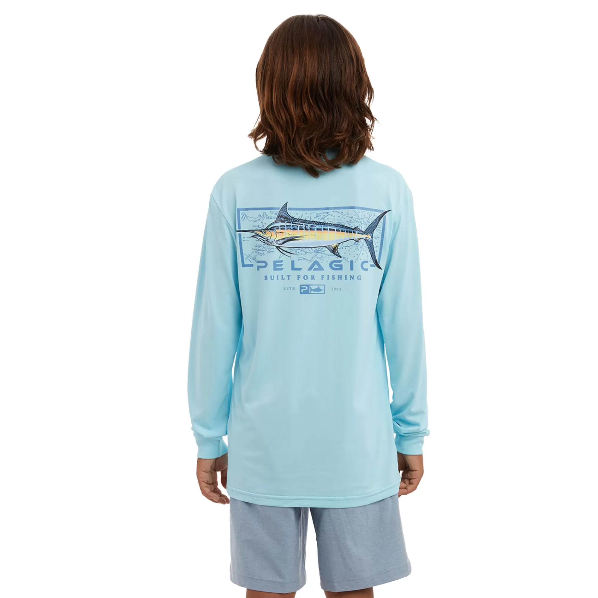 Pelagic Youth Best Sellers>Youth Aquatek Marlin Mind Tahiti Blue