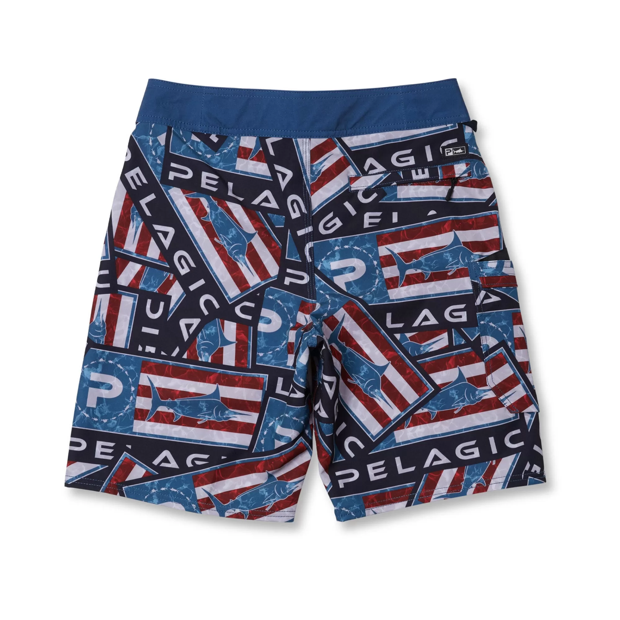 Pelagic Fishing Shorts>Youth Blue Water Sticker Americamo