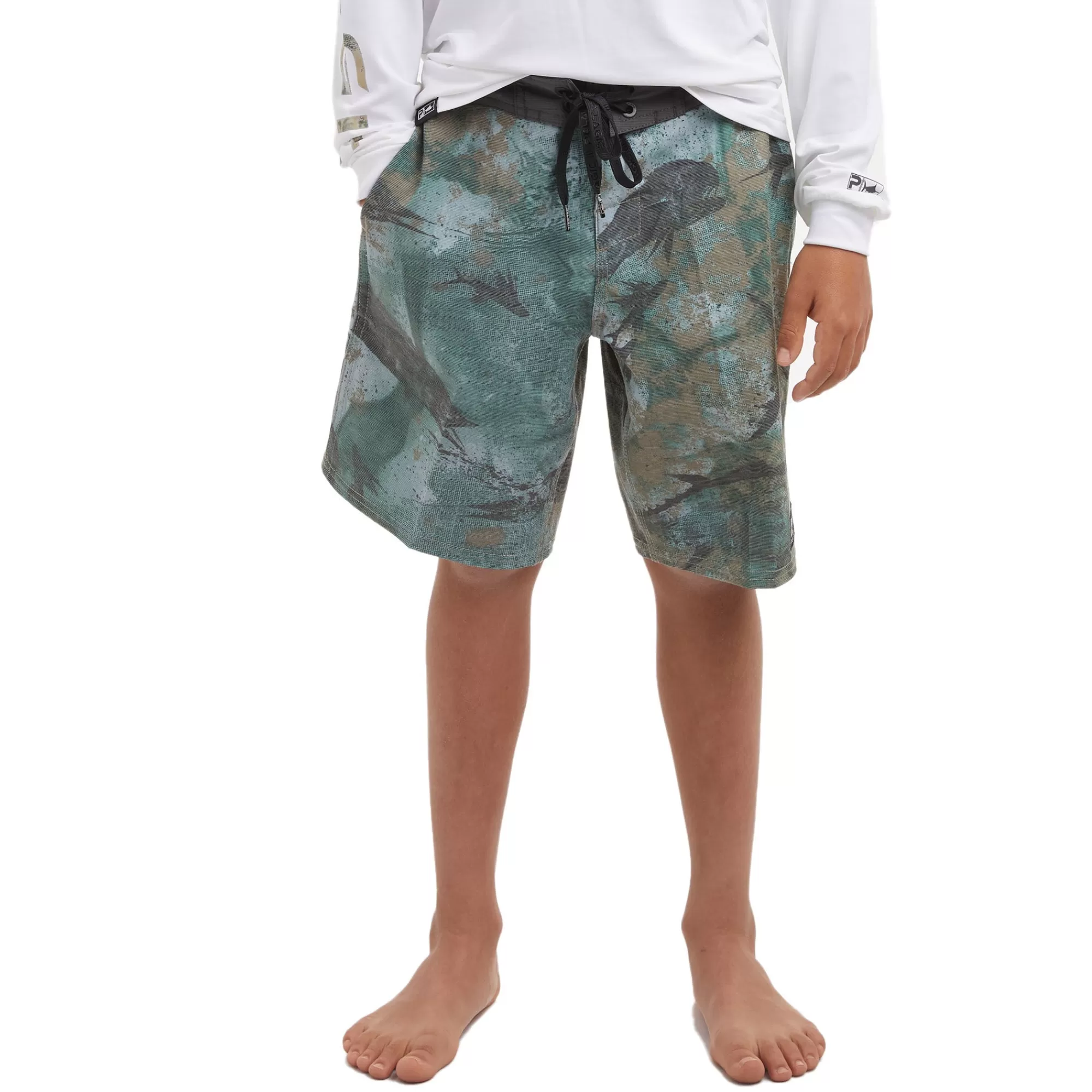 Pelagic Fishing Shorts>Youth Deep Drop Green