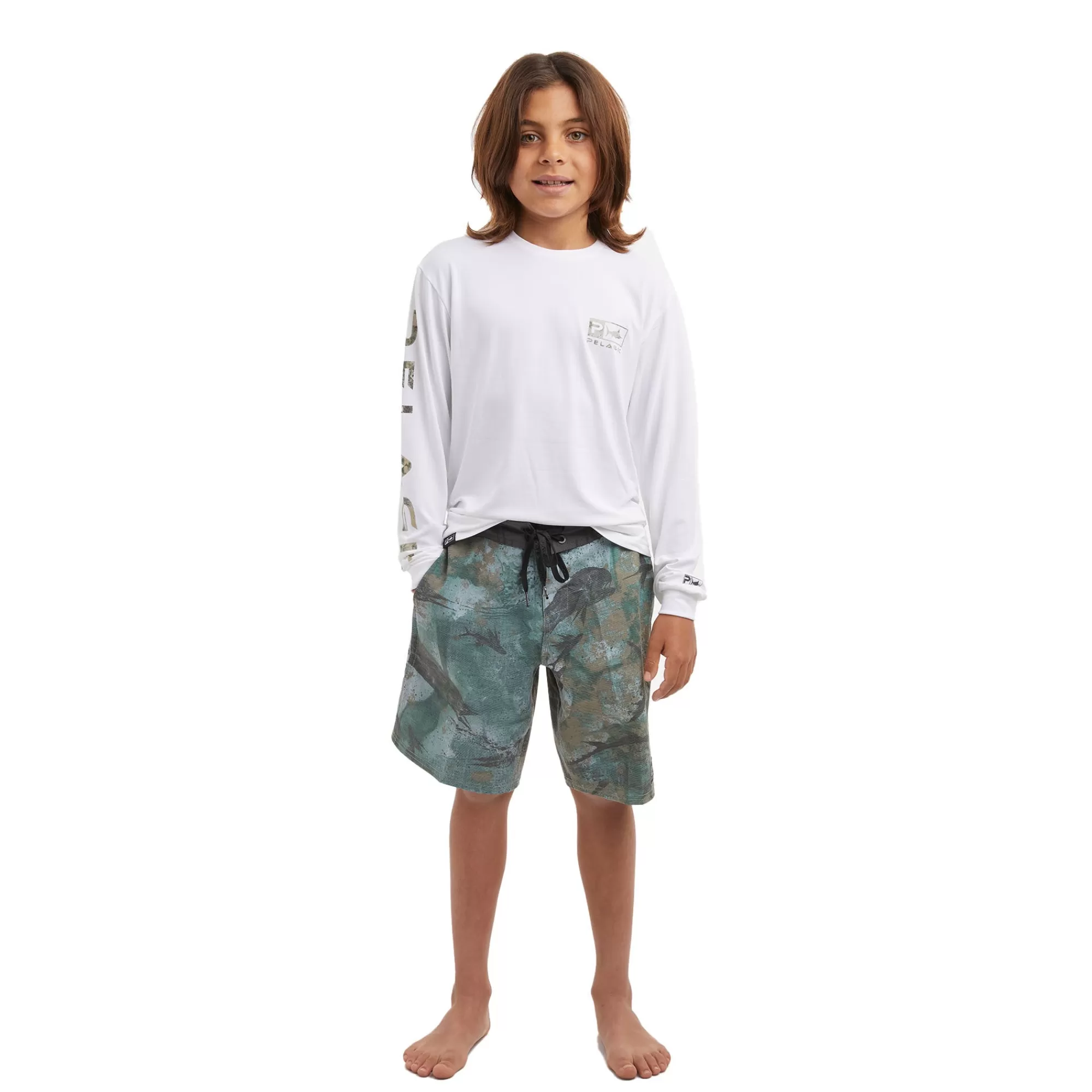 Pelagic Fishing Shorts>Youth Deep Drop Green