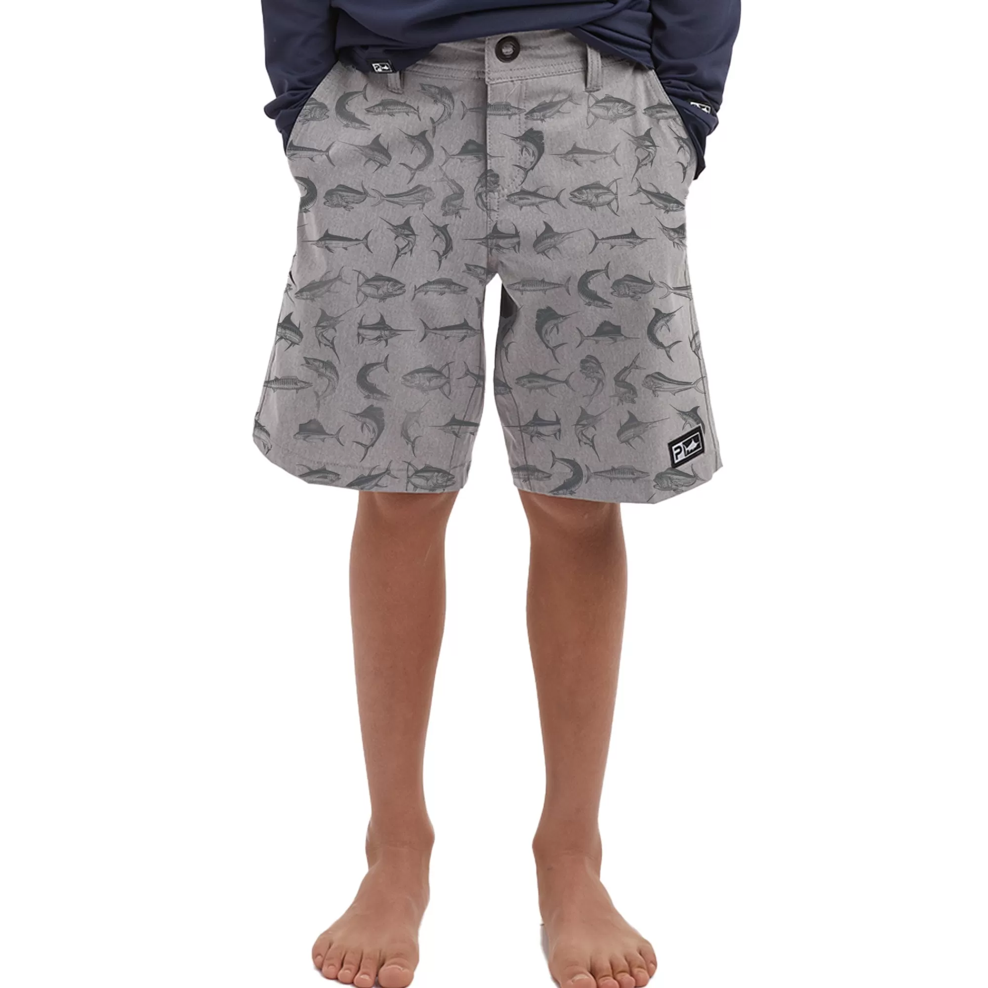 Pelagic Fishing Shorts>Youth Deep Sea Grey