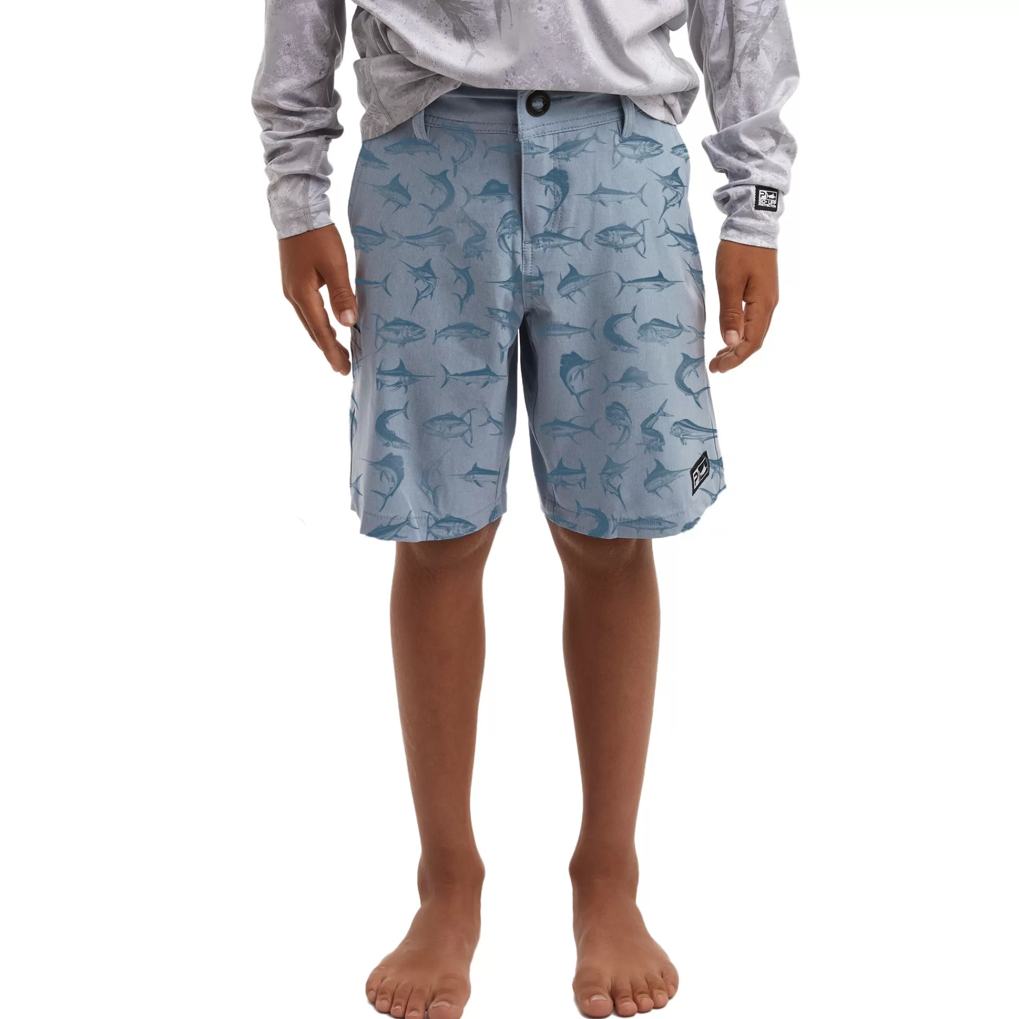 Pelagic Fishing Shorts>Youth Deep Sea Slate