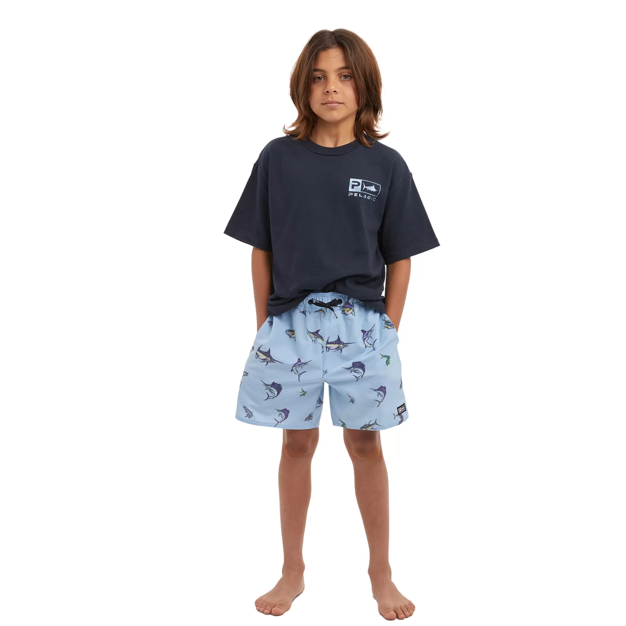 Pelagic Fishing Shorts>Youth Dockside Slate