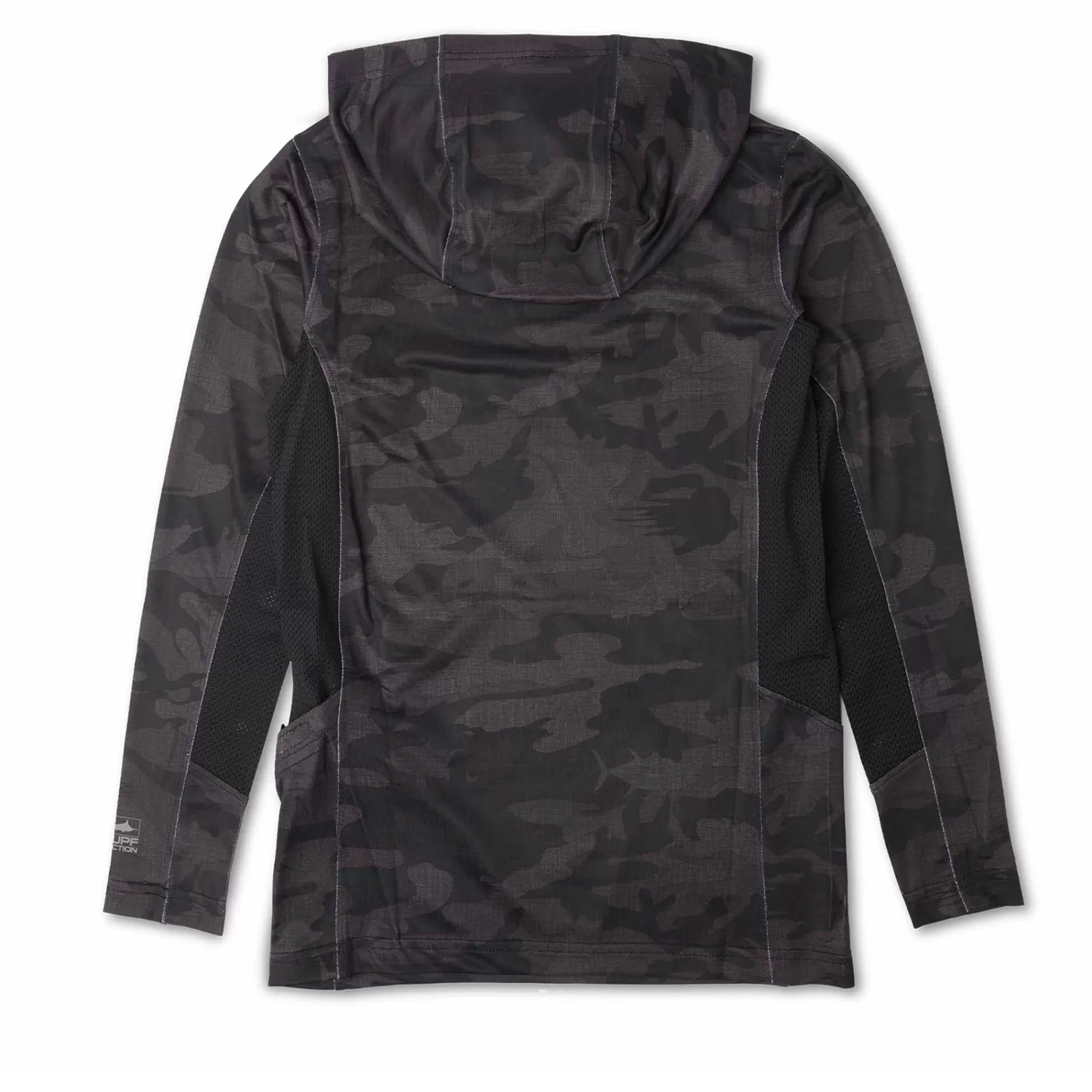 Pelagic Fishing Shirts>Youth Exo-Tech Fish Camo Black