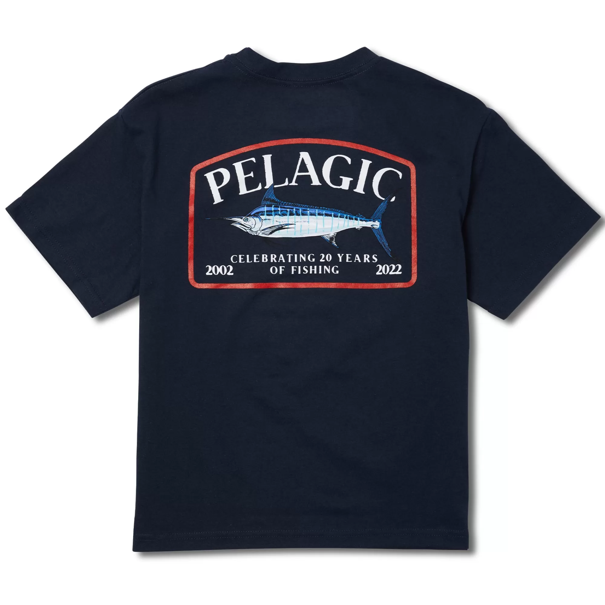 Pelagic T-Shirts>Youth Game Fish Marlin Navy