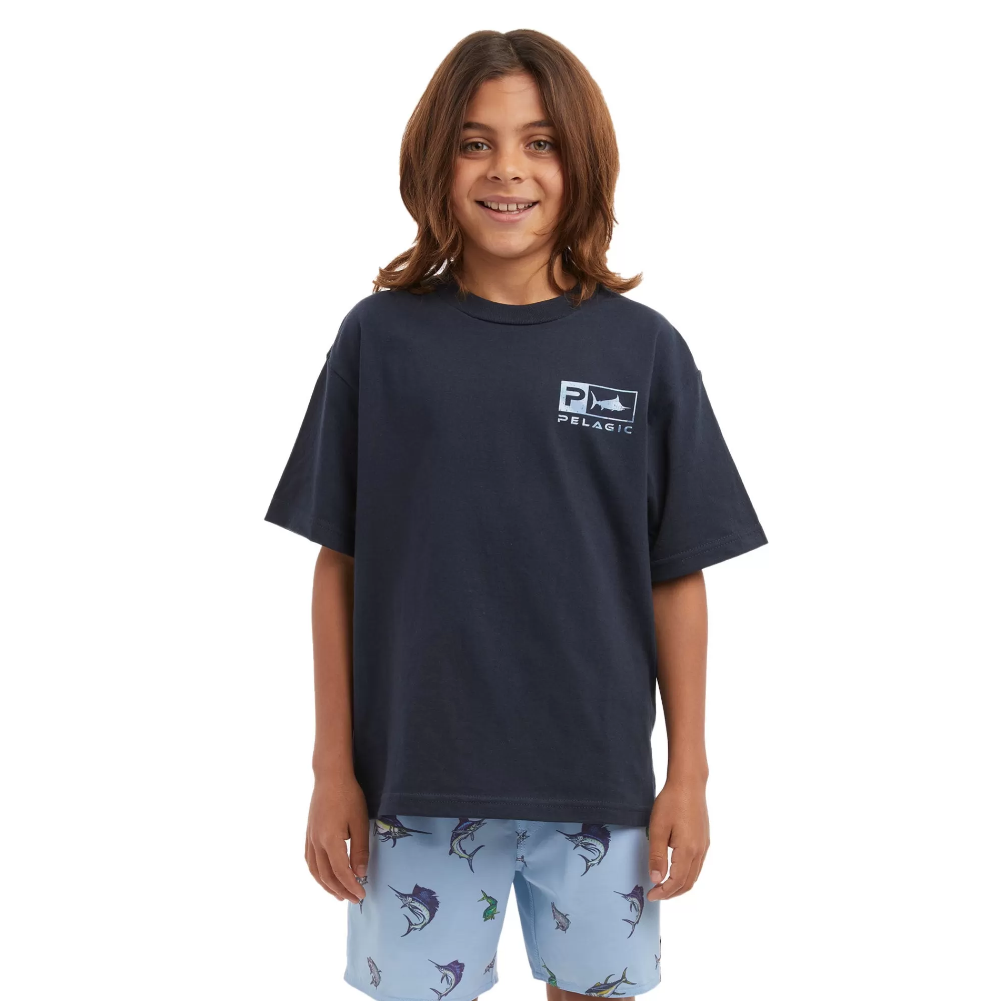 Pelagic Youth Best Sellers>Youth Icon Camo Navy