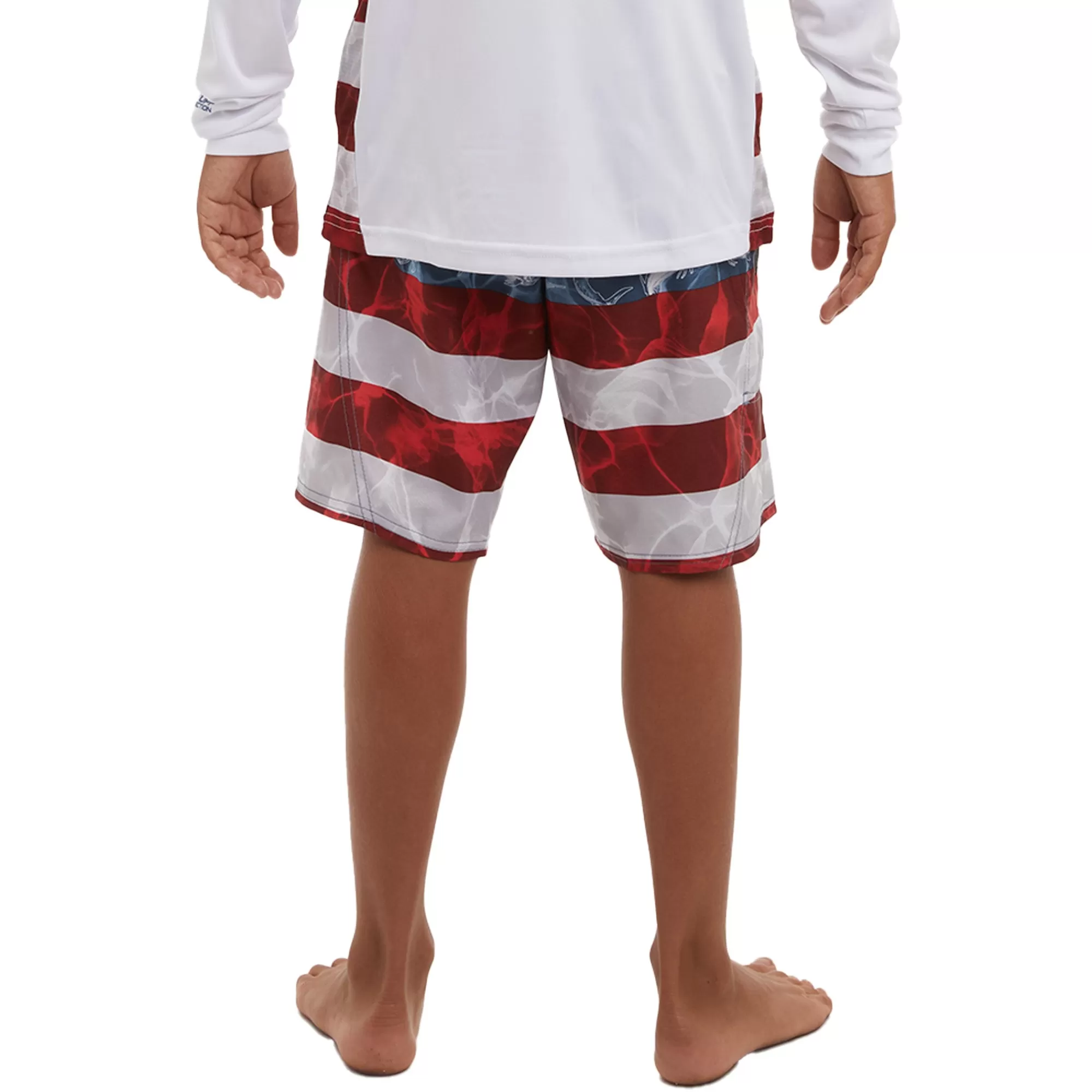 Pelagic Fishing Shorts>Youth Sharkskin Americamo