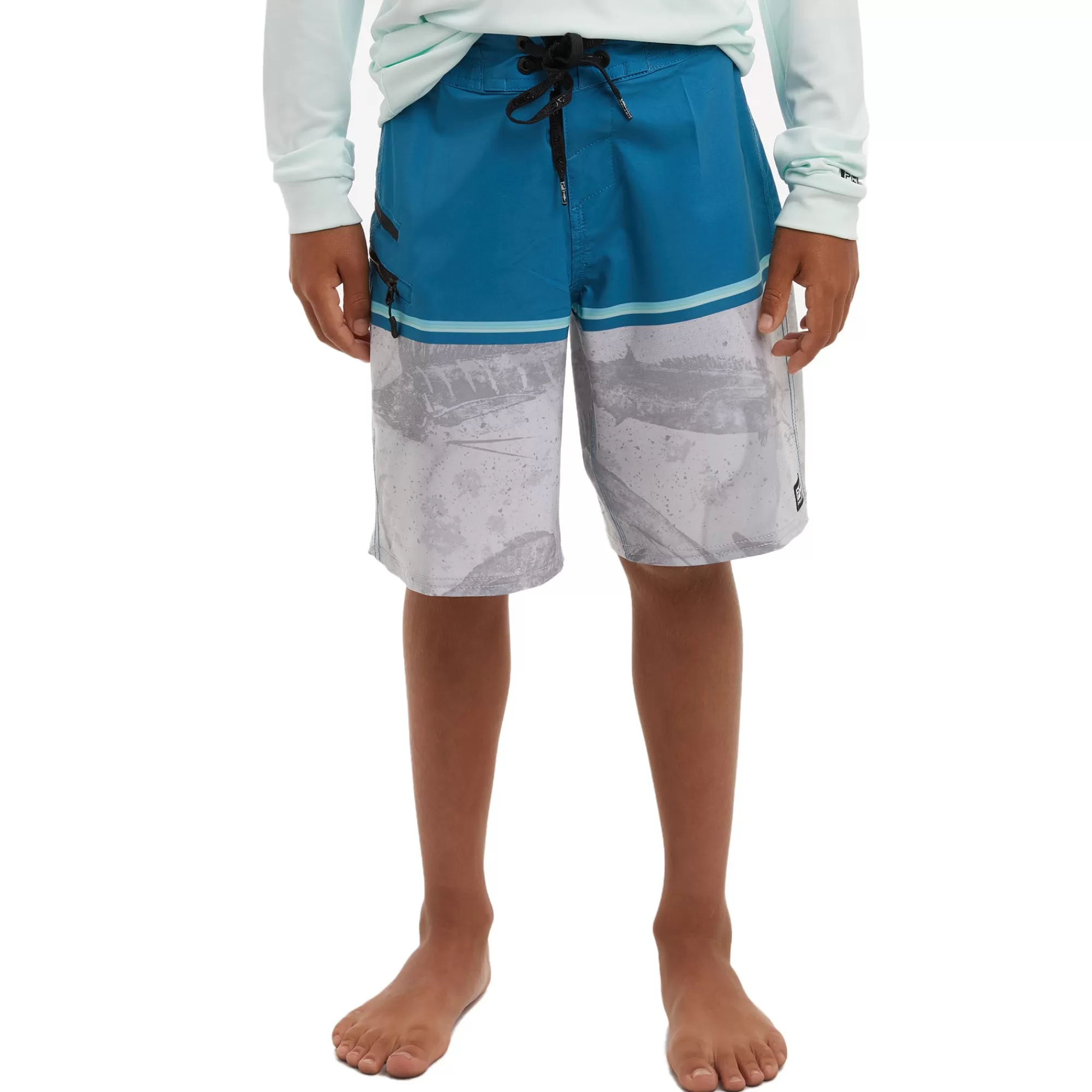 Pelagic Fishing Shorts>Youth Strike Light Grey